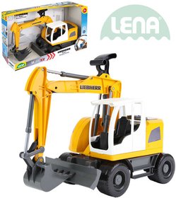 LENA Bagr funkn 48cm Worxx 1:15 Liebherr A918 Litronic plast v krabici