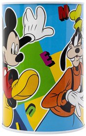 Pokladnička válec Disney Mickey Mouse 10x15cm dětská kasička kovová