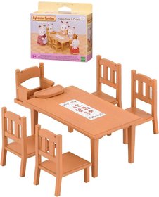 Sylvanian Families jdeln stl + 5 idliek nbytek doplnk k hernm sadm