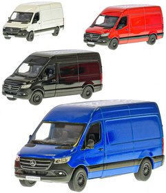 KINSMART Auto model Mercedes-Benz Sprinter kov PB 13cm 4 barvy