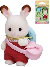 Sylvanian Families Chocolate baby králíček Creme set s doplňky v krabici