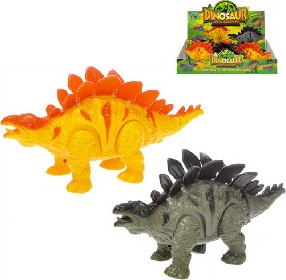 Stegosaurus 21cm chodc jetr dino na baterie Svtlo Zvuk 2 barvy plast