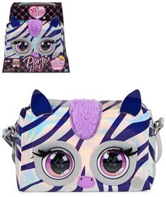 SPIN MASTER Purse Pets interaktivn metalick kabelka Zebra mrk na baterie Zvuk