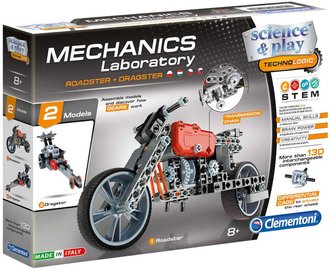 CLEMENTONI Mechanick laborato Motorka a formule 130 dlk 2v1 STAVEBNICE