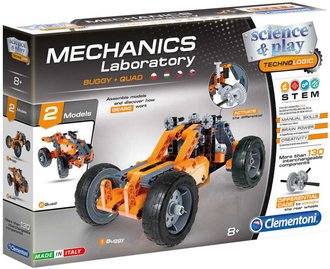 CLEMENTONI Mechanick laborato Buggyna a tykolka 130 dlk 2v1 STAVEBNICE