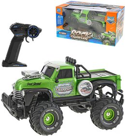 RC Auto ternn velk kola 23cm na vyslaku 2,4Ghz na baterie Svtlo