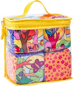 NINY Baby kostky textiln s aktivitami set 4ks v tace na zip pro miminko