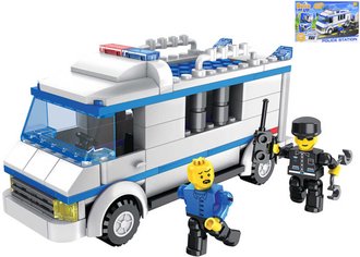 Stavebnice BuildMeUP Auto Policejn dodvka 134 dlk + 2 figurky plast