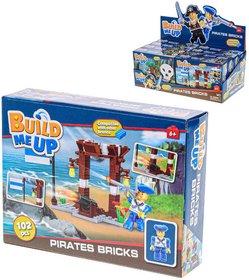 Stavebnice BuildMeUP Pirates Bricks 96-103 dlk 4 druhy plast
