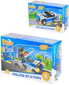 Stavebnice BuildMeUP Police Station 44-56 dílků 2 druhy plast