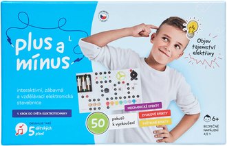 Plus a mnus elektronick dtsk stavebnice 50 pokus na baterie CZ