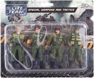 Vojci elitn tm army figurky set 4ks na kart plast