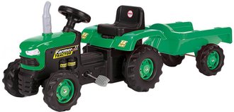 DOLU Traktor lapac set s vlekou 173x53x45cm zelen plast