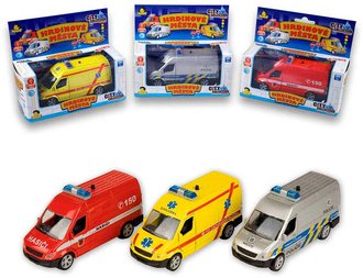 Auto City Collection zchrann sloky Svtlo Zvuk 3 druhy kov