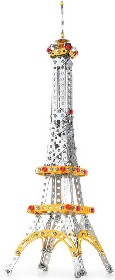 MALÝ MECHANIK Eiffelova věž 447 dílků kovová STAVEBNICE typu Merkur