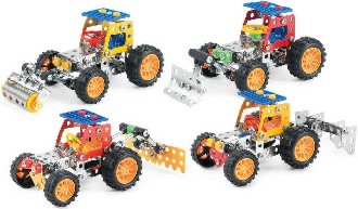 MAL MECHANIK Traktor 117-132 dlk 4 druhy kovov STAVEBNICE typu Merkur