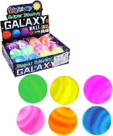 Mek galaxy skkac se svtlem 5,5cm na baterie blik 6 barev