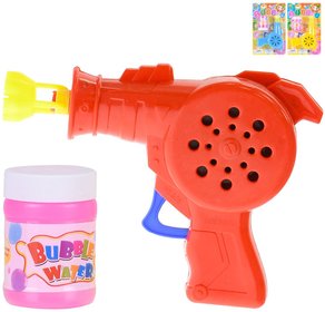 Bublifukovací pistole dětský bublifukovač na setrvačník set s náplní 3 barvy