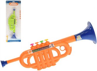 Trumpeta dtsk plastov 35cm 2 barvy v sku *HUDEBN NSTROJE*