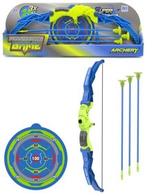 Luk sportovn modrozelen set se 3 soft py na psavku s terem