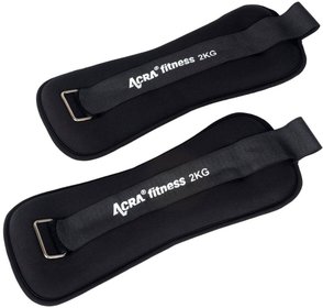 ACRA Zva na zpst/kotnky 2kg ern 1 pr fitness doplnk
