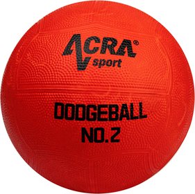 ACRA M Rubber Dodgeball vybjen erven vel. 2