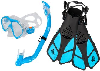 ACRA norchlovac dtsk set maska norchl ploutve 3v1 modr
