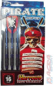 ACRA ipky s plastovm hrotem HARROWS SOFT PIRATE T18 set 3ks s doplky