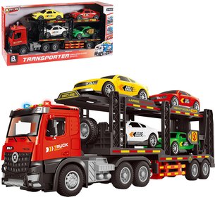 Auto odtahov sluba set odtahovka + 4 autka na baterie Svtlo Zvuk