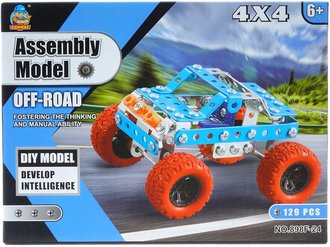 Stavebnice kovov konstruktor Auto off-road 129 dlk set se roubovkem