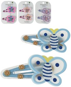 Sponky dtsk ozdobn do vlas motli set 2ks 4 barvy