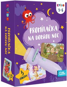 ALBI Kvdo Promtaka fialov svtilna projektor na baterie Svtlo