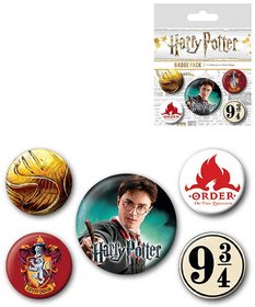 Odznaky kulat Harry Potter Nebelvr 2,5-4cm set 4ks