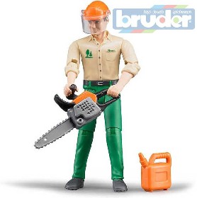 BRUDER 60030 Lesn dlnk figurka devorubec 11cm set s doplky plast