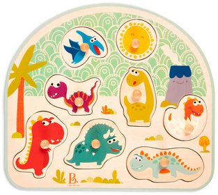 B-TOYS DEVO Baby puzzle dinosaui vkldac na desce 8 dlk *DEVN HRAKY*