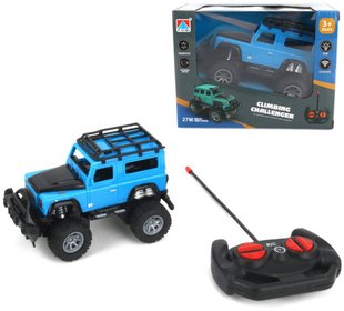 RC Auto Jeep ternn modr 1:24 na vyslaku 27MHz na baterie Svtlo