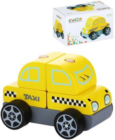 CUBIKA DEVO Baby autko Vz taxi navlkac stavebnice set 5 dlk