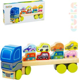 CUBIKA DEVO Baby autko Kamion s auty navlkac stavebnice set 12 dlk