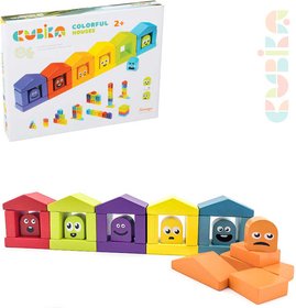 CUBIKA DEVO Baby stavebnice Domeky barevn set 30 dlk pro miminko