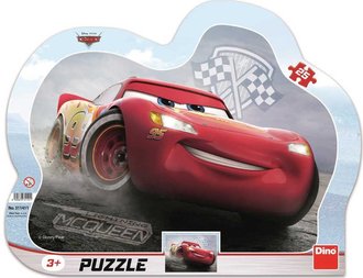 DINO Puzzle obrysov deskov 25 dlk Blesk McQueen Auta 3 (Cars) 30x23cm