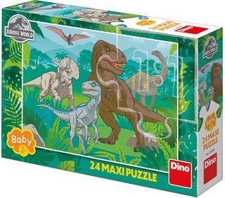 DINO Puzzle Jursk svt (Jurassic World) 66x47cm baby skldaka maxi 24 dlk