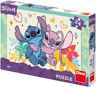 DINO Puzzle Stitch &amp; Angel 24 dlk 26x18cm skldaka