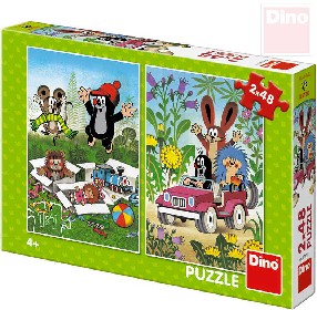 DINO Puzzle 2x48 dlk Krtek se raduje (Krteek) 18x26,5cm skldaka 2v1