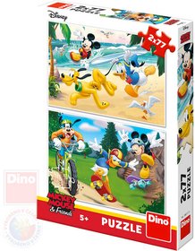 DINO Puzzle Mickey Mouse sportuje 26x18cm skldaka 2x77 dlk