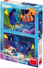 DINO Puzzle 2x77 dlk Hled se Dory se nala skldaka 26x18cm