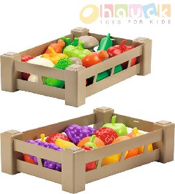 ECOIFFIER Přepravka set bedýnka s ovocem / zeleninou baby 2 druhy plast