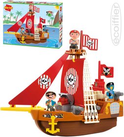ECOIFFIER Baby Abrick loď pirátská herní set se 2 figurkami plast pro miminko