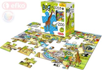 EFKO Baby Puzzle BIG V ZOO velk dlky skldaka set 24 dlk 68x47cm v krabici