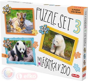 EFKO Puzzle 3v1 Mltka v ZOO skldaka foto 21x15cm