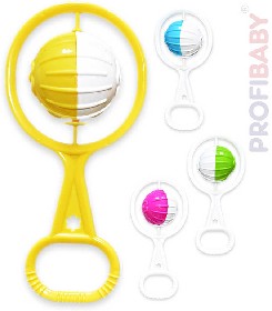 PROFIBABY Chrasttko koule retro plastov pro miminko 2 barvy